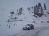 Kurz vor Neujahr auf'm schneebedeckten Flelapass in der Nhe von Davos, Schweiz